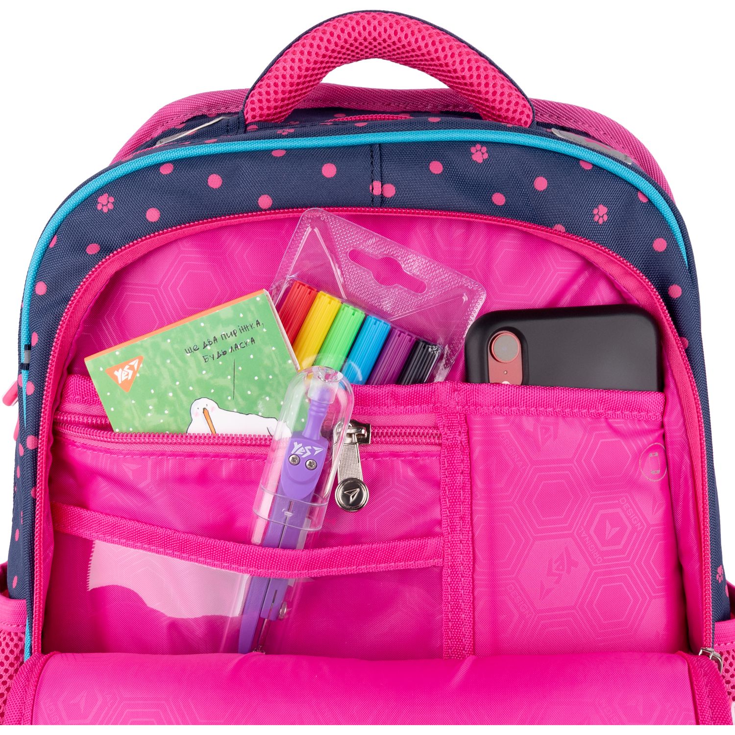 Рюкзак Yes S-72 Puppy, розовый с синим (559033) - фото 10
