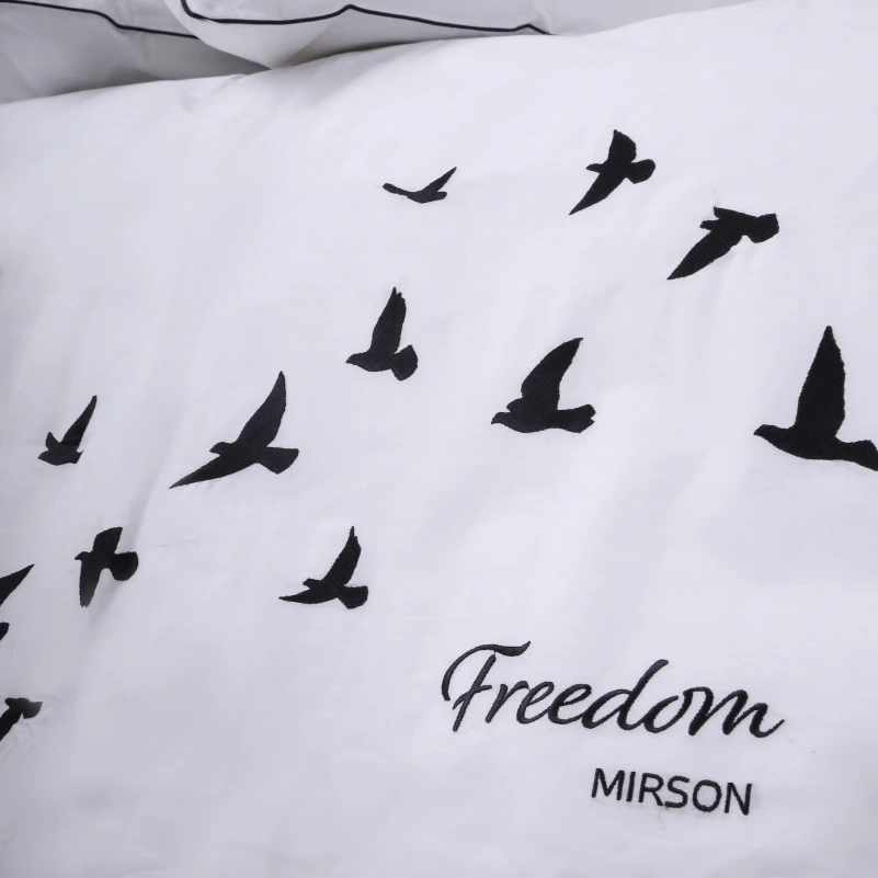 Комплект постільної білизни MirSon Ranforce Elite 11-2107 White "Freedom" 220 х 240 см - фото 7