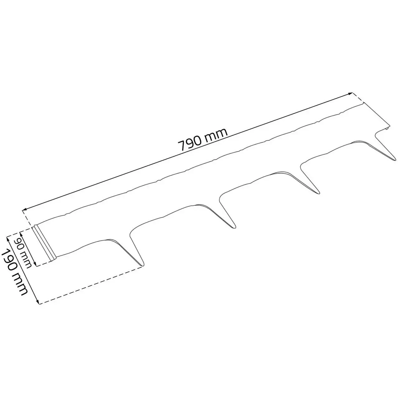 Бордюр садовий Prosperplast Garden Border 3.9 м коричневий (IBWI-R222) - фото 3