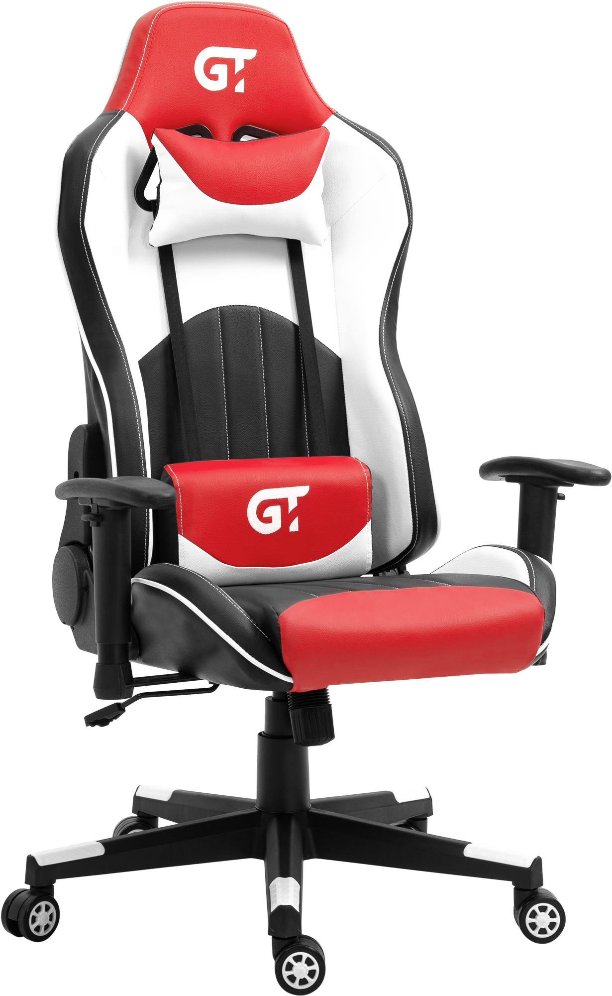Геймерское кресло GT Racer черное красно-белый (X-5813 Black/Red/White) - фото 2