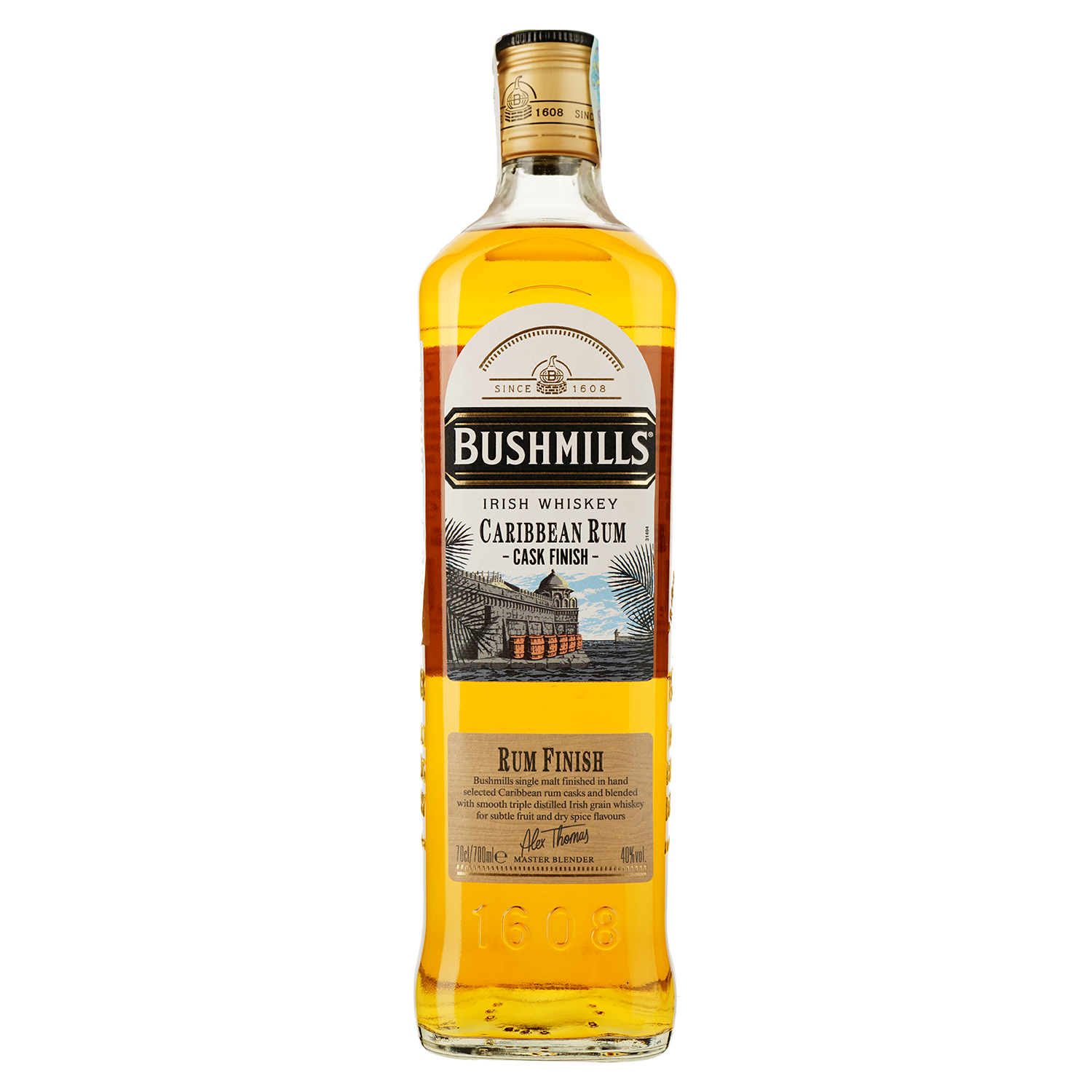 Виски Bushmills Rum Finish Blended Irish Whiskey 40% 0.7 л - фото 1