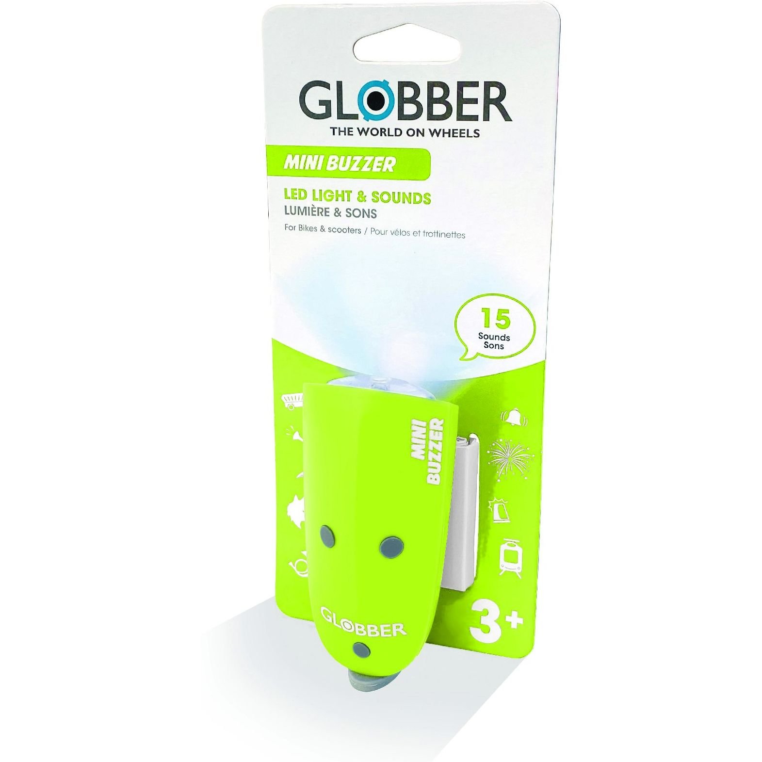 Сигнал звуковой с фонариком Globber Mini Buzzer зеленый (530-100) - фото 2