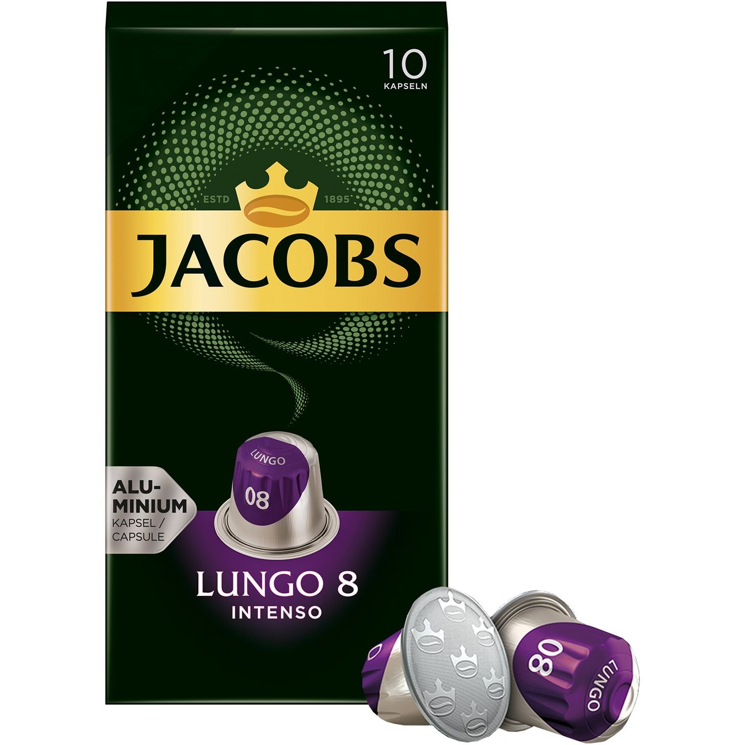 Кава мелена Jacobs Lungo 8 Intenso в капсулах, 52 г, 10 шт. (914991) - фото 2