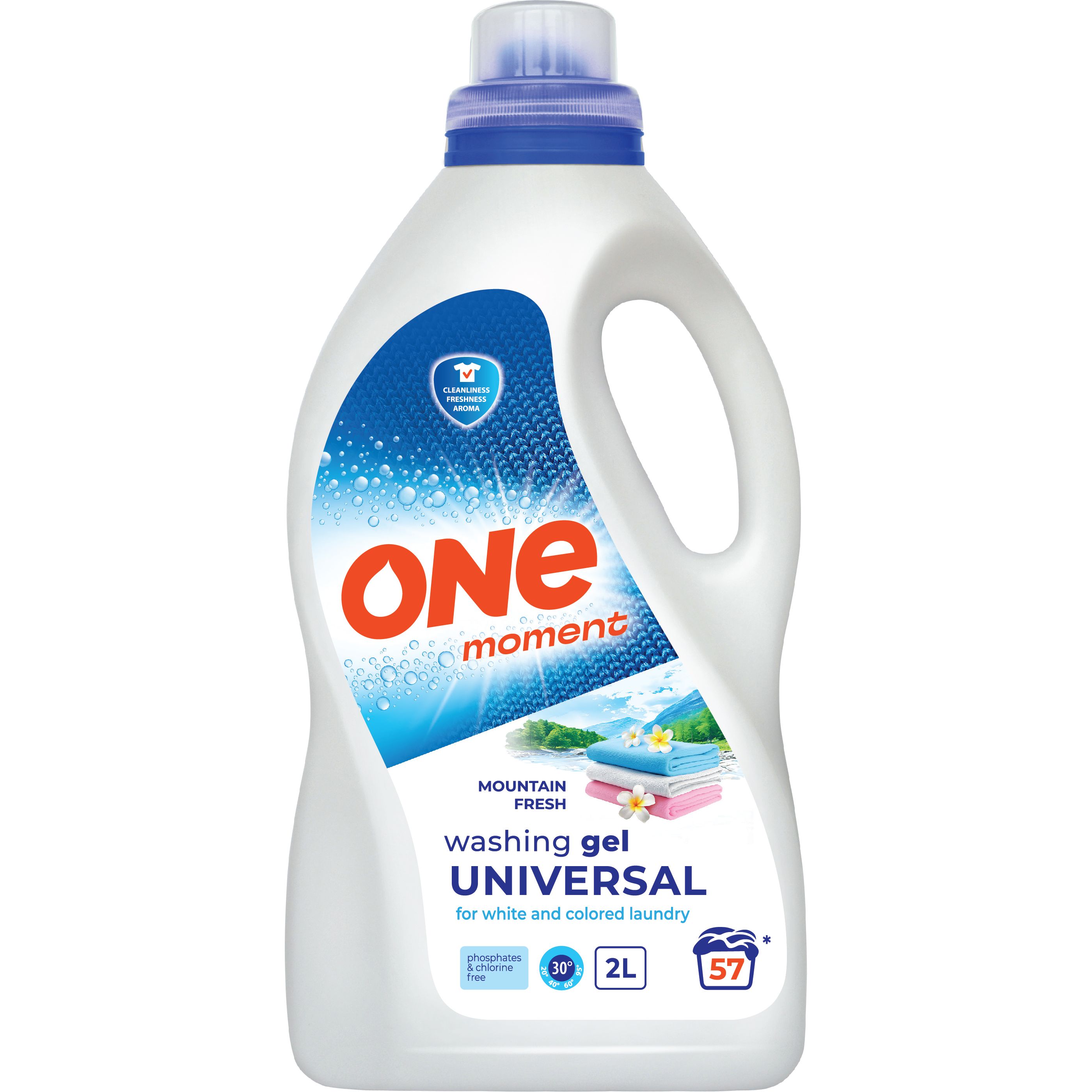 Гель для прання універсальний One Moment Mountain Fresh Universal 2 л - фото 1