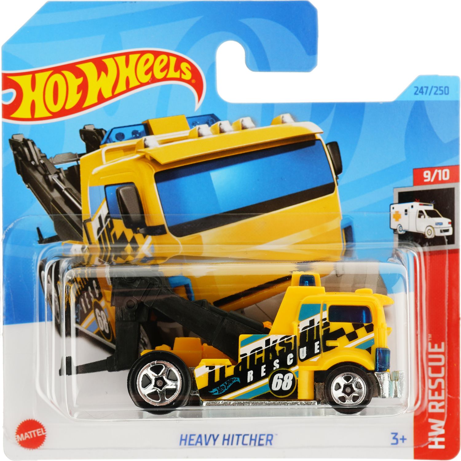 Базова машинка Hot Wheels HW Rescue Heavy Hitcher жовта (5785) - фото 1