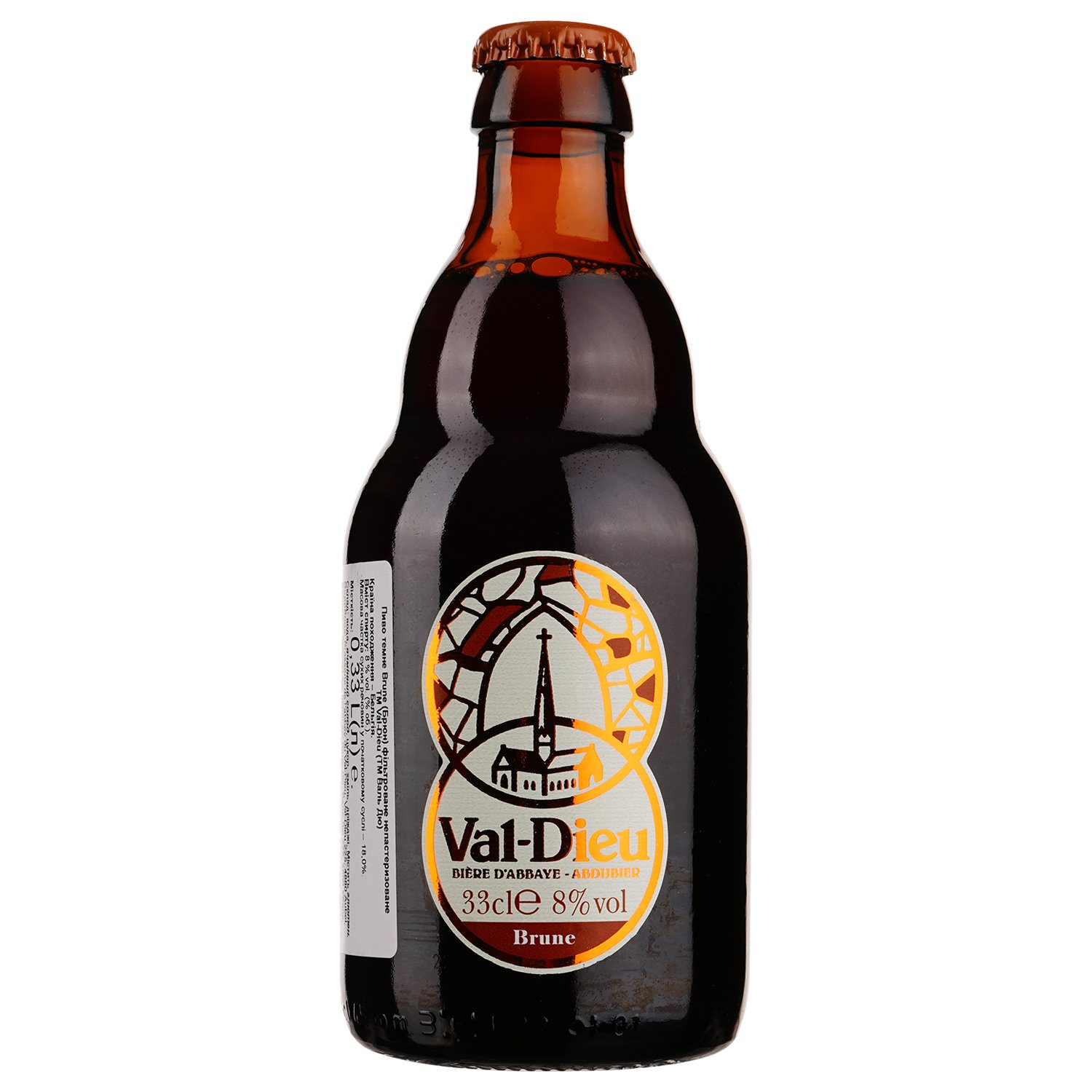 Пиво Val-Dieu Brune, темне, 8%, 0,33 л - фото 1