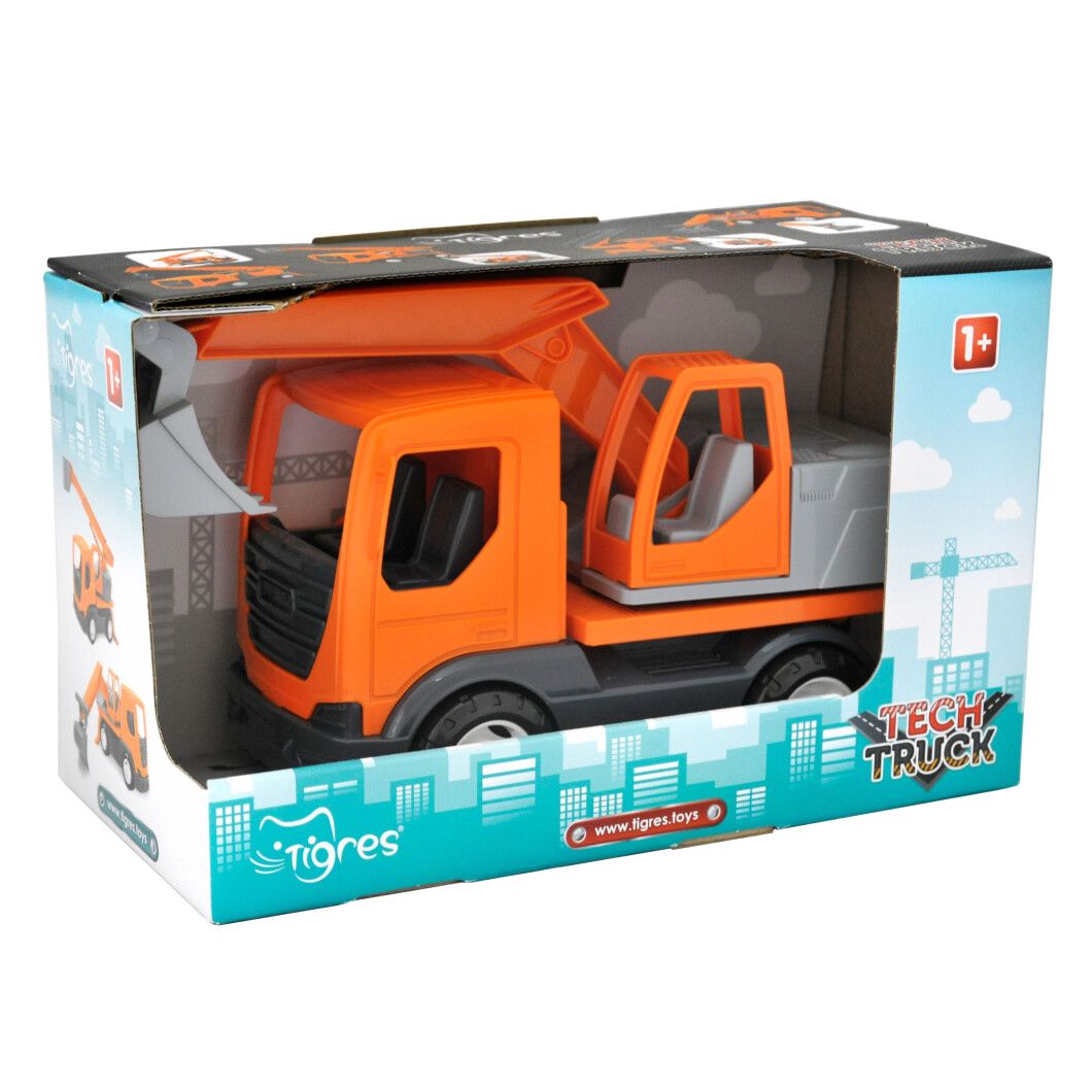 Машинка Tigres Tech Truck Погрузчик 27 см оранжевый (39887) - фото 2