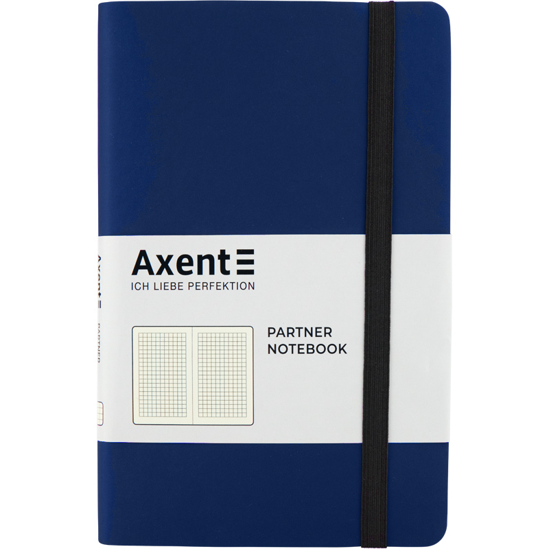 Книга записна Axent Partner Soft A5- в клітинку 96 аркушів синя (8206-02-A) - фото 1