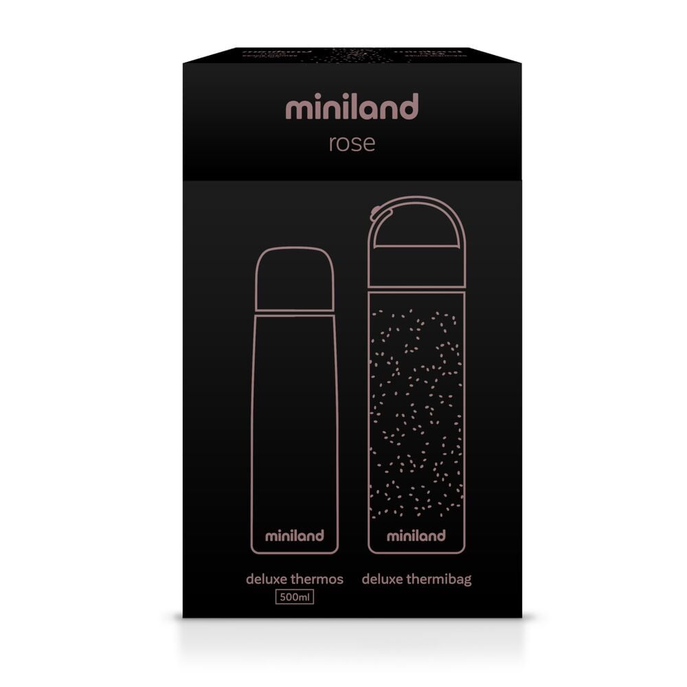 Термос Miniland Deluxe Thermos Rose с термосумкой, розовый, 500 мл (89257) - фото 4