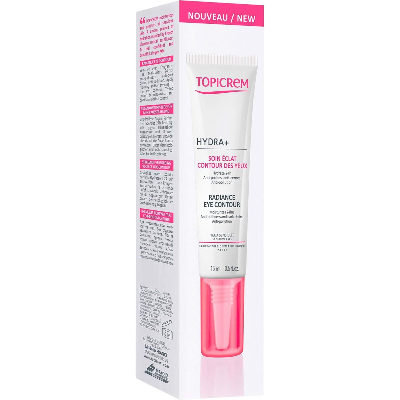 Крем для контура вокруг глаз Topicrem Hydra+ Radiance Eye Contour 15 мл - фото 2