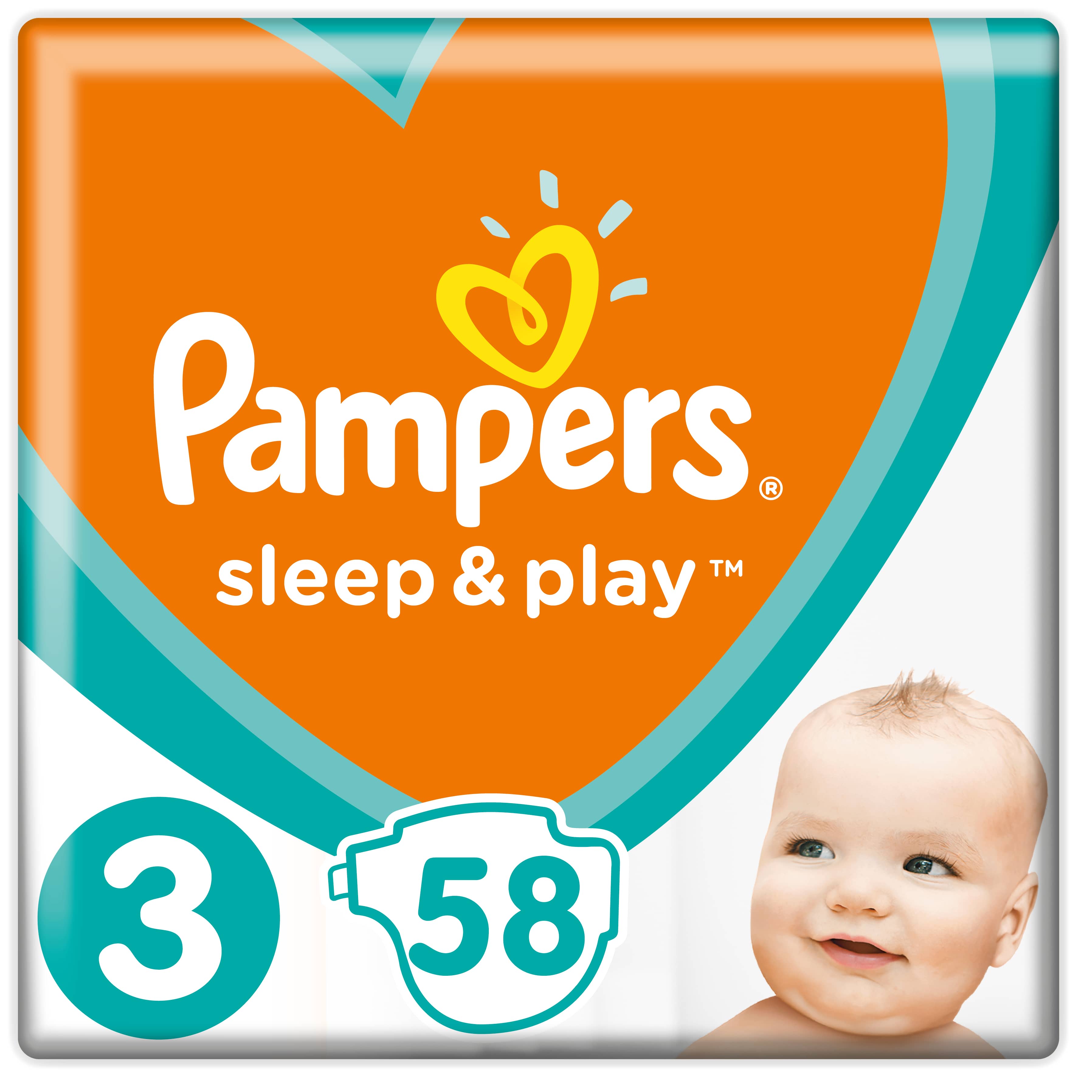 Подгузники Pampers Sleep&Play 3 (6-10 кг), 58 шт. - фото 1