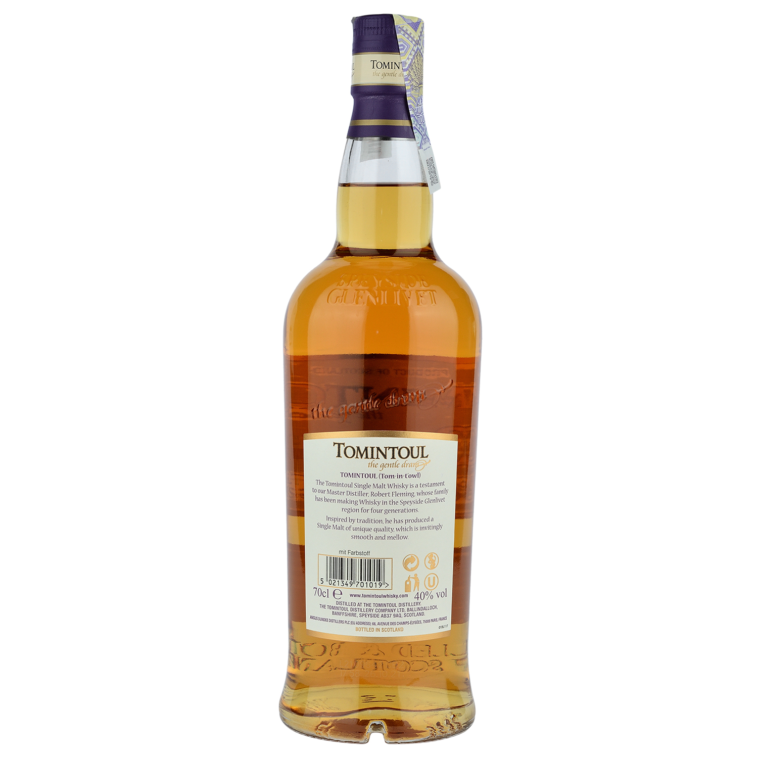 Віскі Tomintoul 10 yo Single Malt Scotch Whisky 40% 0.7 л в тубусі - фото 2