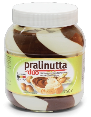 Шоколадна паста Pralinutta Duo з молочним какао та лісовим горіхом 750 г (371586) - фото 1