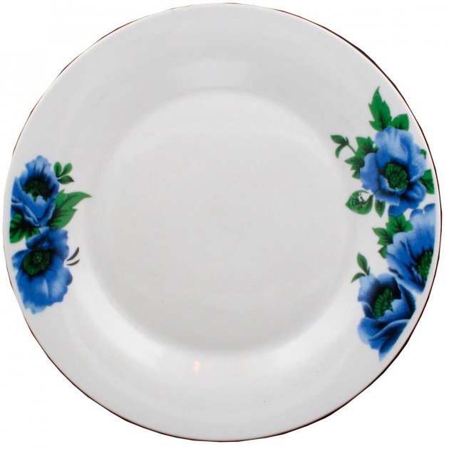 Тарелка мелкая Оселя Цветы голубые, 23 см (21-206-055) - фото 1