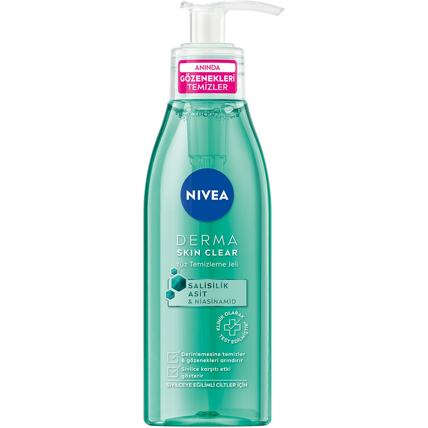 Гель для лица очищающий Nivea Derma Skin Clear, 150 мл - фото 1