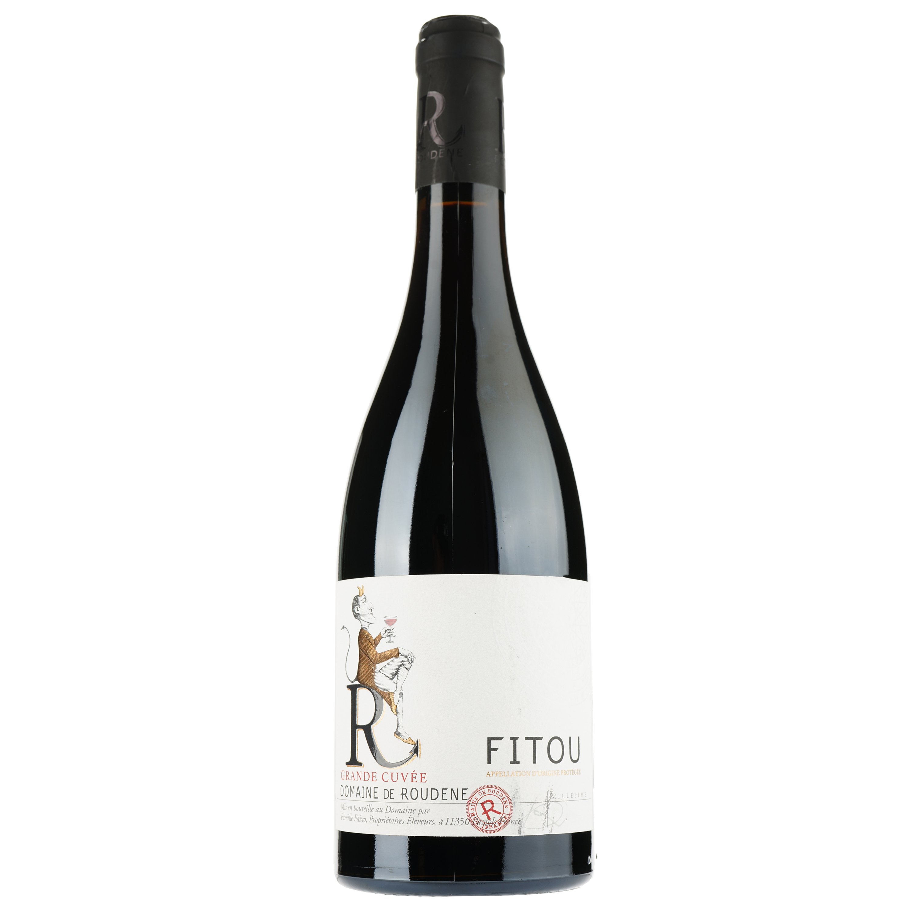 Вино Domaine de Roudene Grande Cuvee 2019 AOP Fitou, красное, сухое, 0.75 л - фото 1