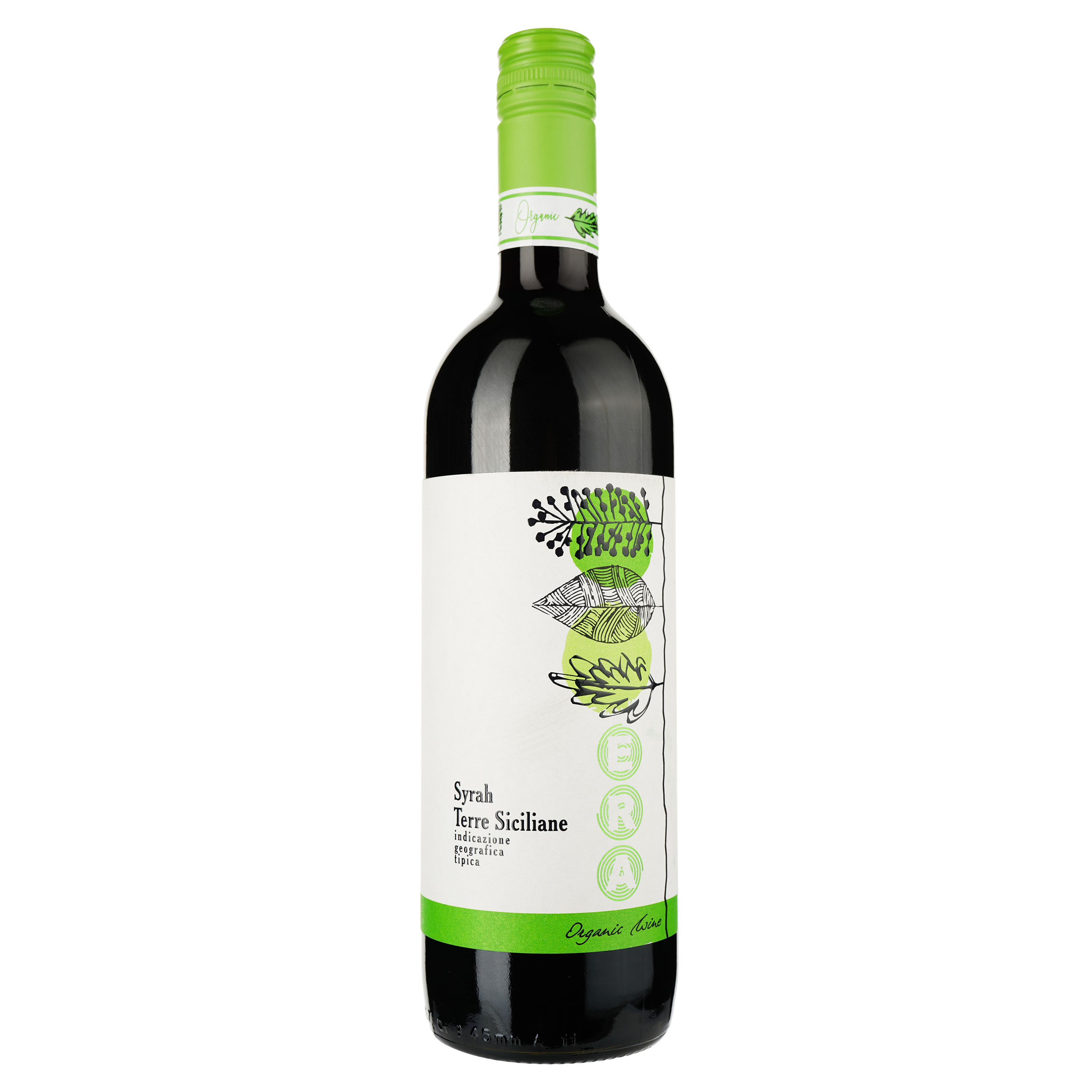 Вино Era Syrah Terre Siciliane Organic, красное, сухое, 13%, 0,75 л - фото 1