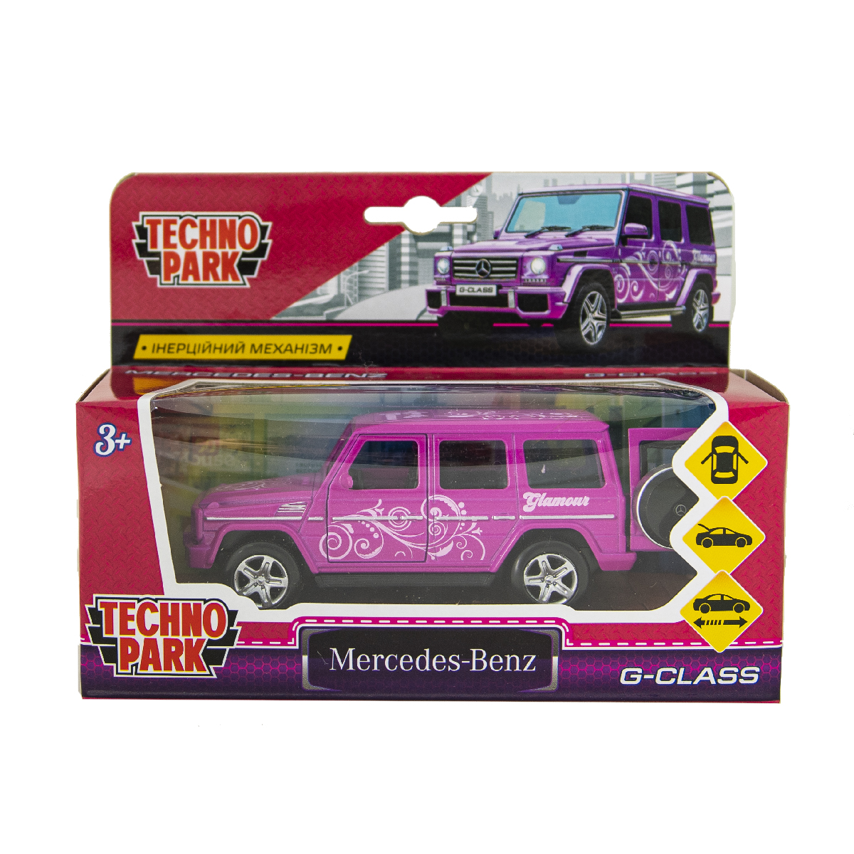 Автомодель Technopark Glamcar Mercedes-Benz G-Class, фиолетовый (GCLASS-12GRL-LIL) - фото 9