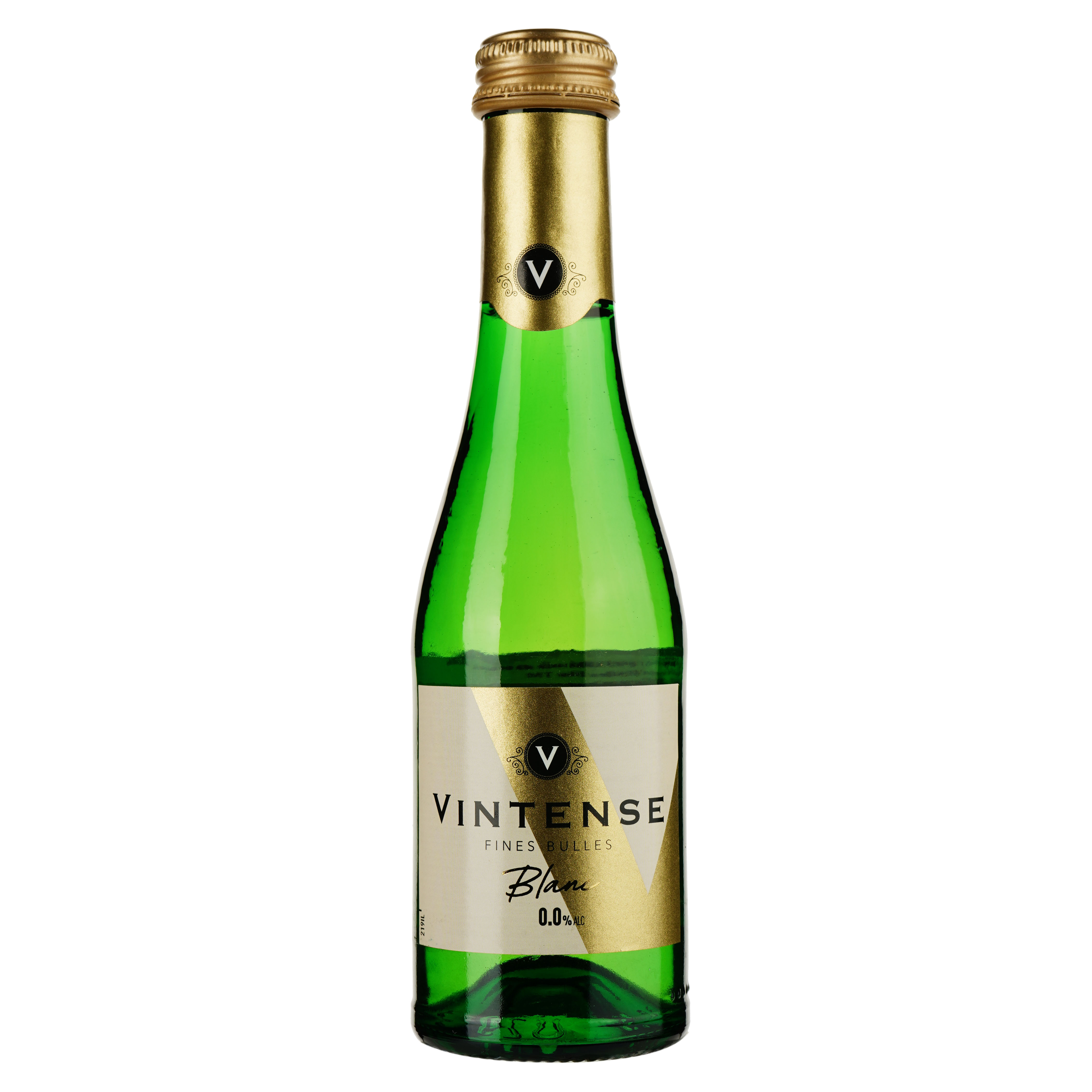 Вино игристое Vintense Fines Bulles Blanc безалкогольное, 0,2 л, 0% (654447) - фото 1