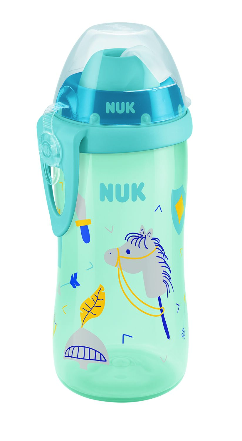 Поильник Nuk First Choice Flexi Cup, c силиконовой трубочкой, 300 мл, голубой (3954044) - фото 1