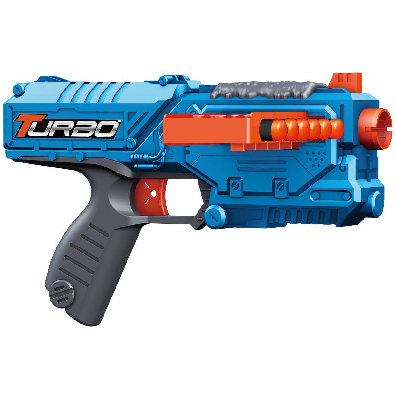Іграшковий пістолет Turbo Attack Force з боковим магазином та м'якими набоями 10 шт. (ВТ318) - фото 1