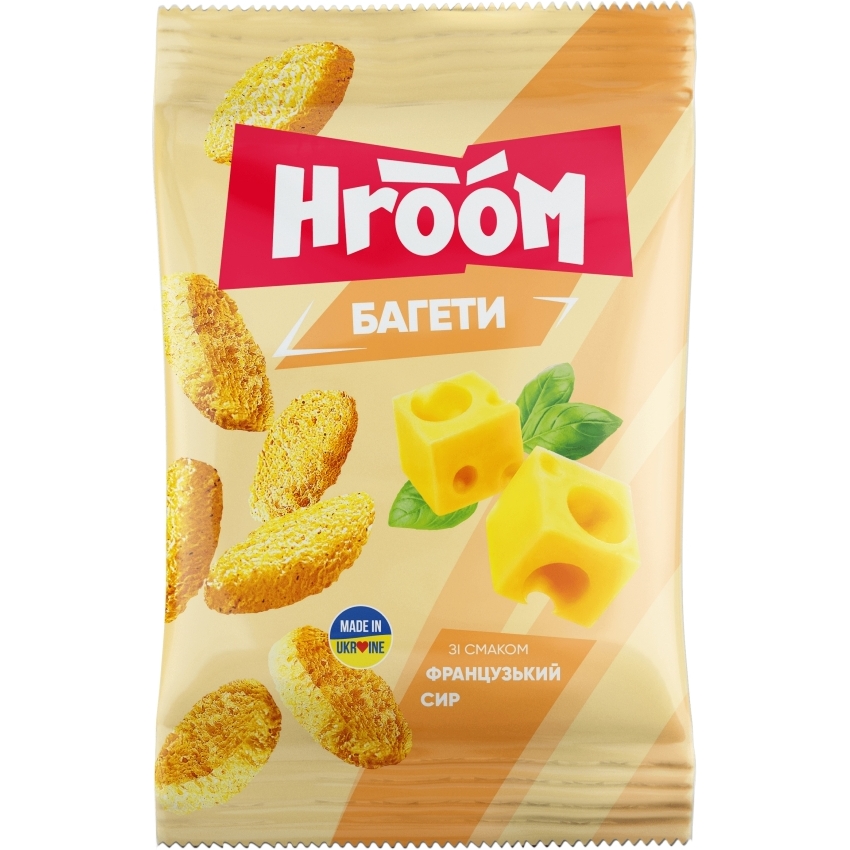 Сухарики багетні Hroom! Французський сир 60 г - фото 1