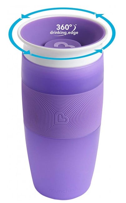 Чашка непроливна Munchkin Miracle 360, 414 мл, фіолетовий (17109.04) - фото 3