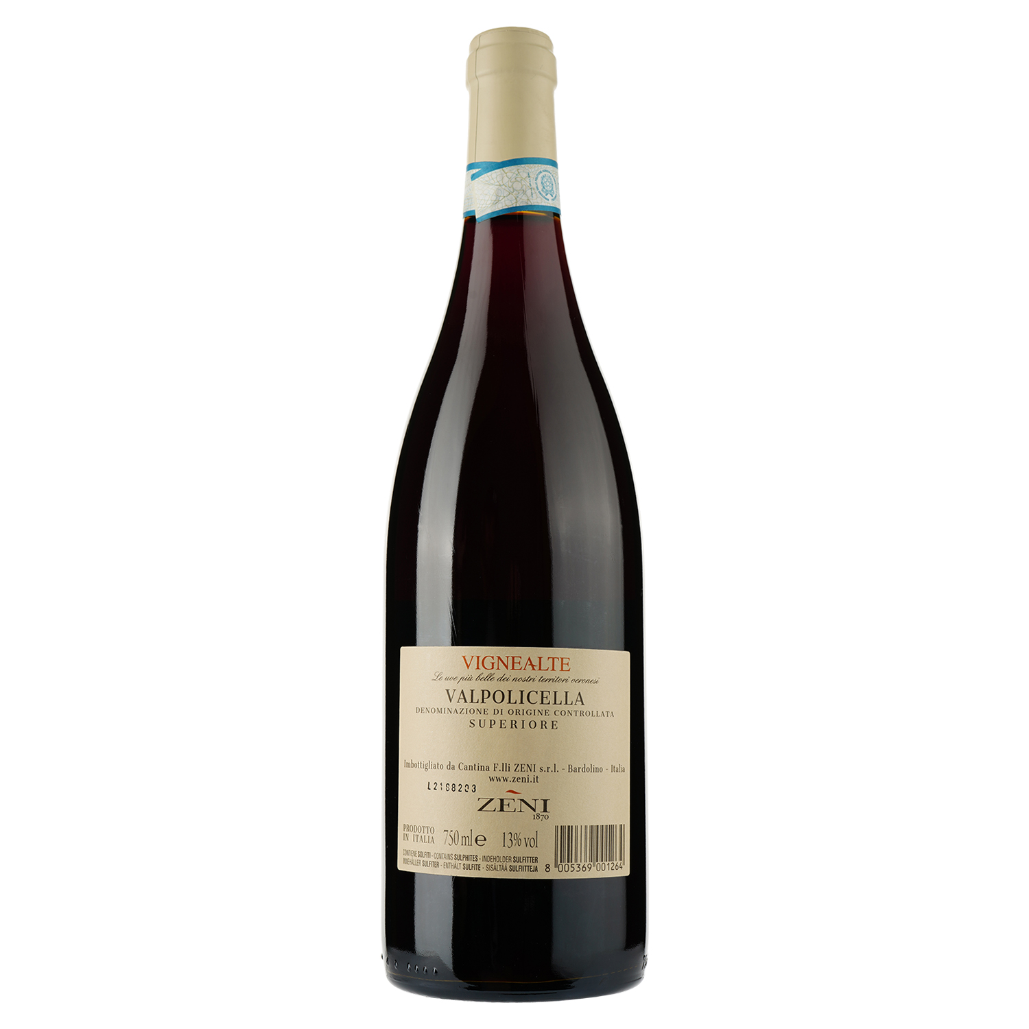 Вино Zeni Valpolicella Superiore Vigne Alte, 13%, 0,75 л - фото 2