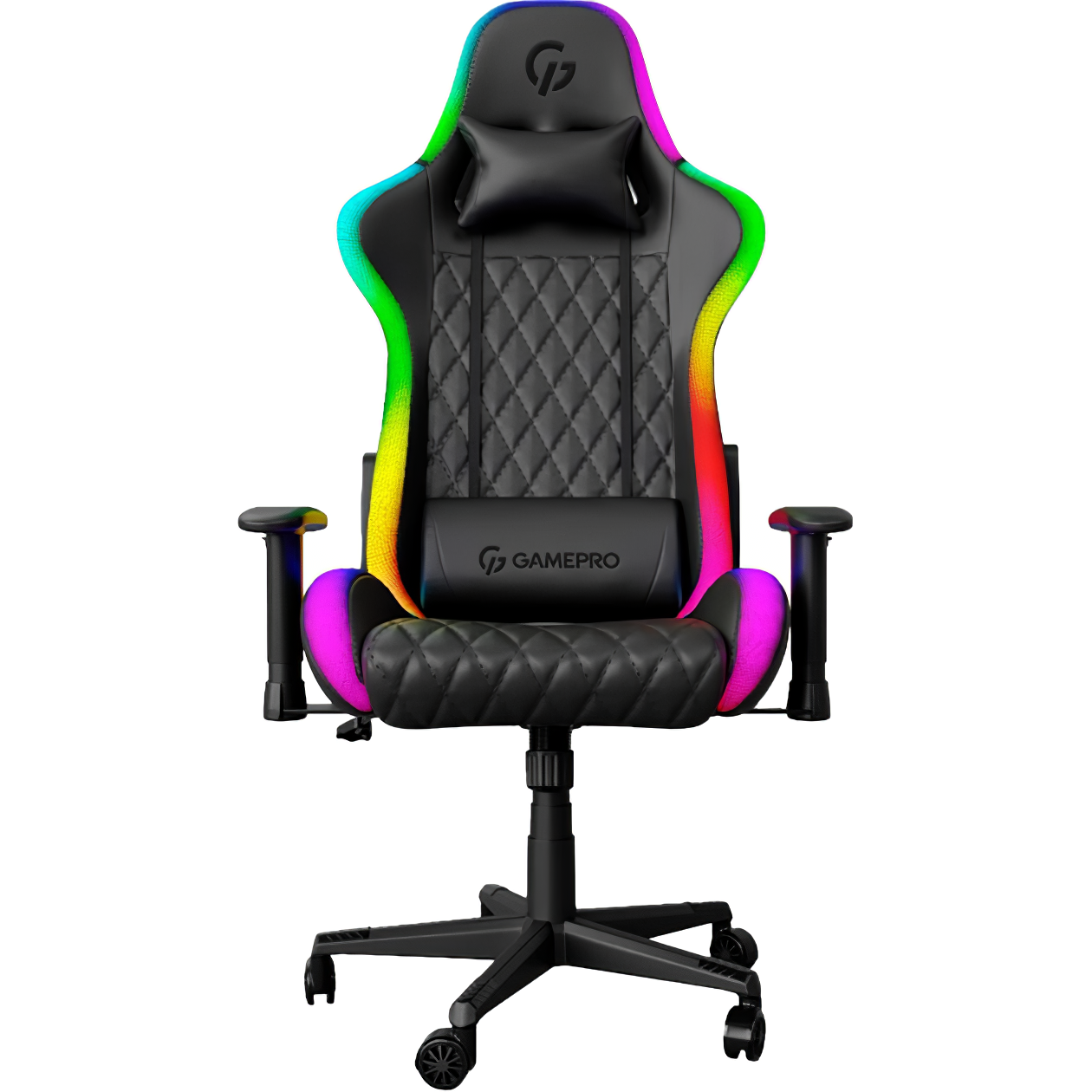 Кресло геймерское GamePro Hero RGB Black (GC-700-Black) - фото 1