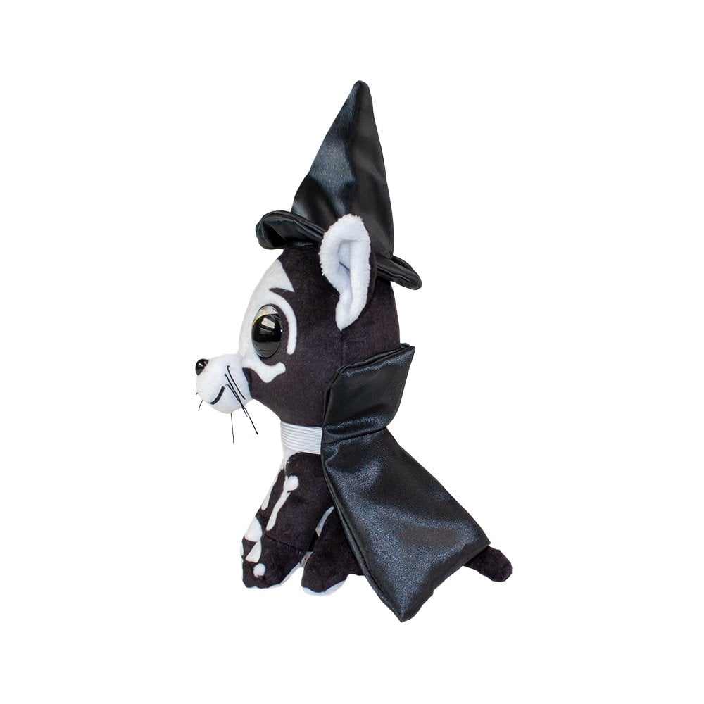 М'яка іграшка Lumo Stars Кіт Halloween Spooky, 15 см, сірий із чорним (54984) - фото 3