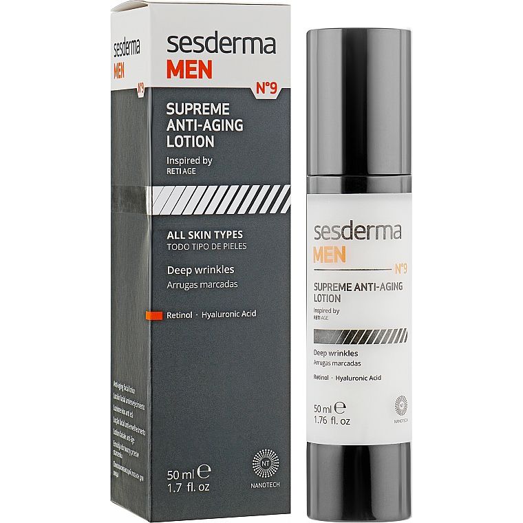 Омолоджуючий лосьйон для обличчя SesDerma Laboratories Men Anti-Aging Facial Lotion 50 мл - фото 2