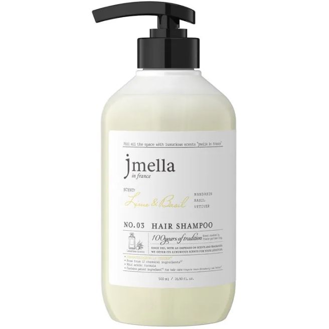 Шампунь парфюмированный Jmella In France Lime&Basil Shampoo 500 мл - фото 1