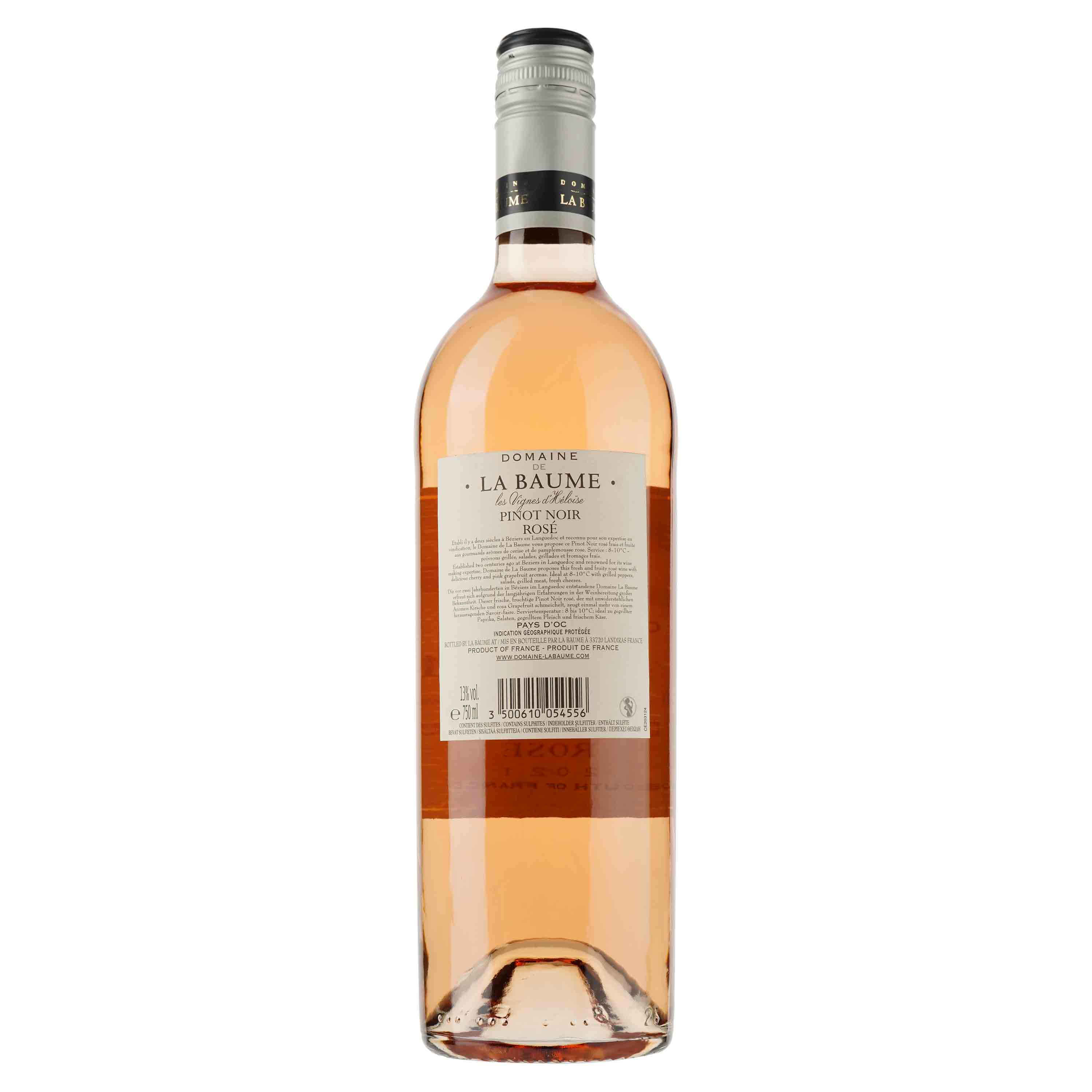 Вино Domaine De La Baume Pinot Noir 2022 IGP Pays d'Oc рожеве сухе 0.75 л - фото 2