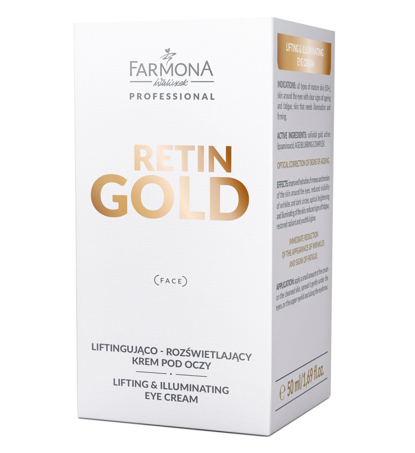 Крем Farmona Professional Retin Gold для кожи вокруг глаз, лифтинг, 50 мл - фото 2