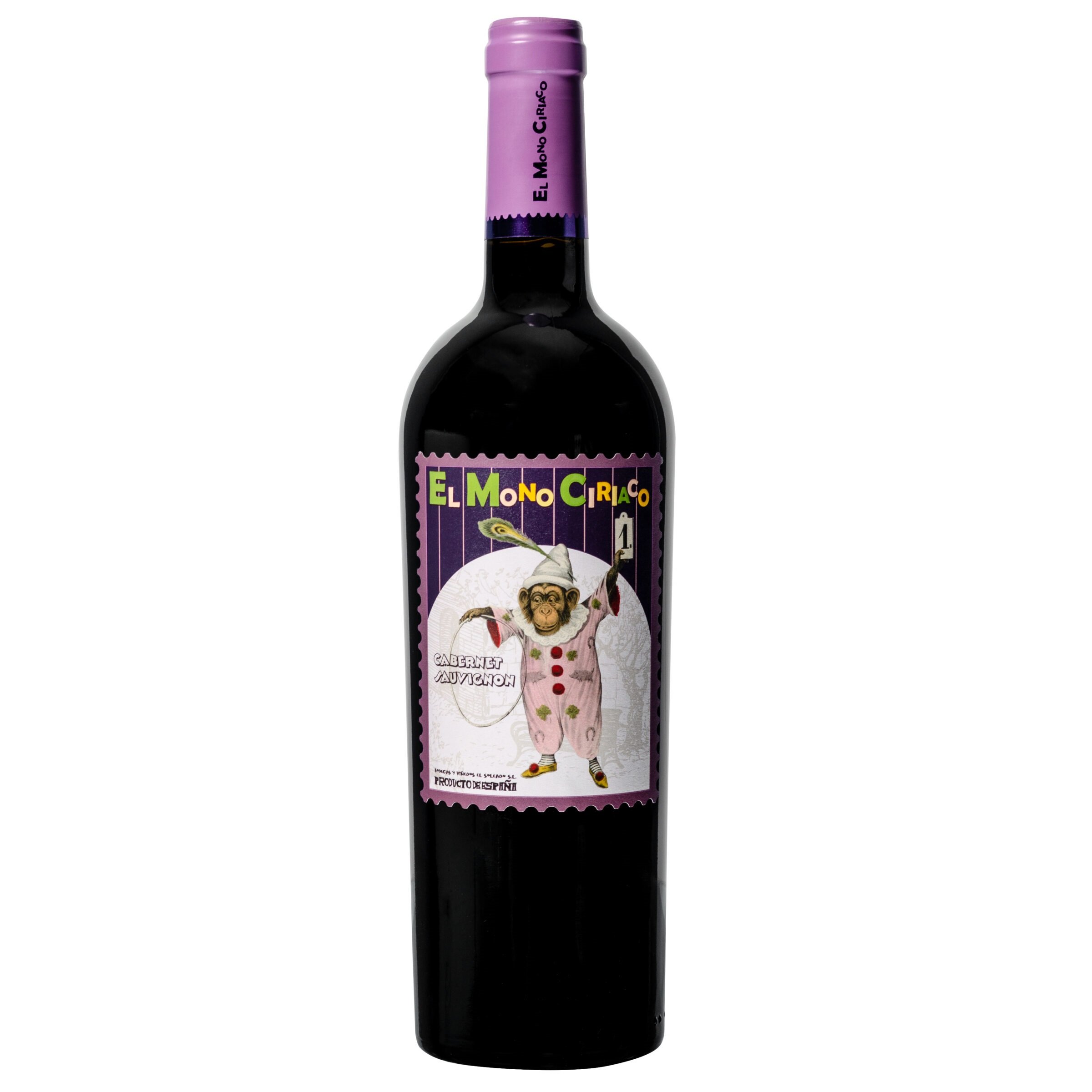 Вино El Soeado Happy Family El Mono Ciriaco Cabernet Sauvignon, червоне, сухе, 15%, 0,75 л (ALR14462) - фото 1