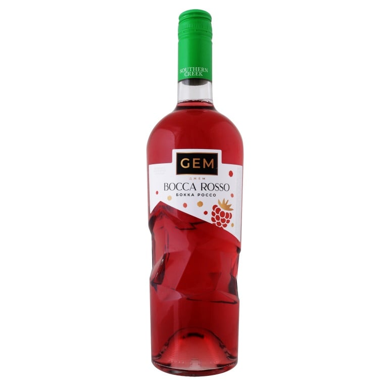Напій винний Gem Bocca Rosso, рожевий, напівсолодкий, 6,9%, 0,75 л (887230) - фото 1