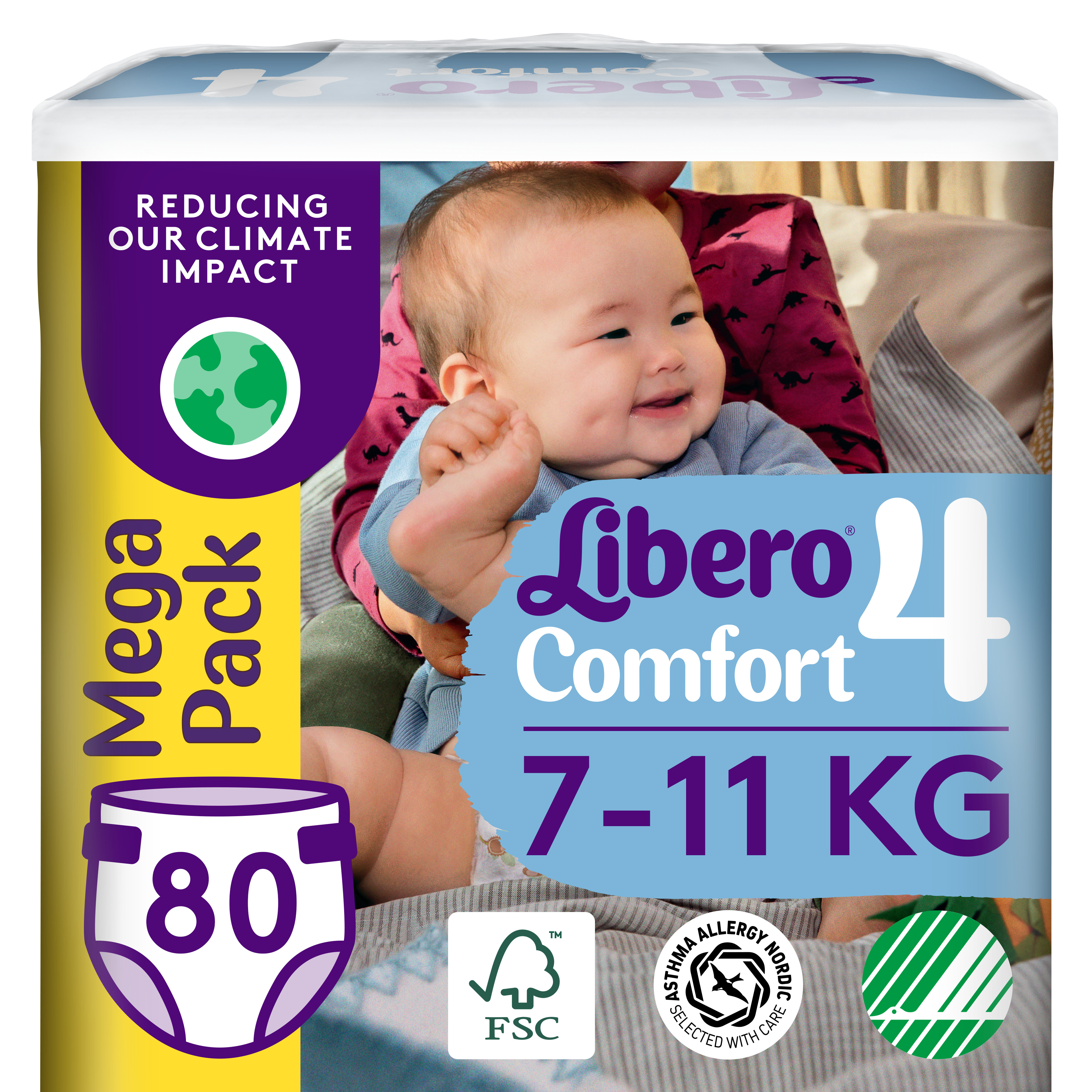 Підгузки Libero Comfort 4 (7-11 кг), 80 шт. (84009) - фото 1