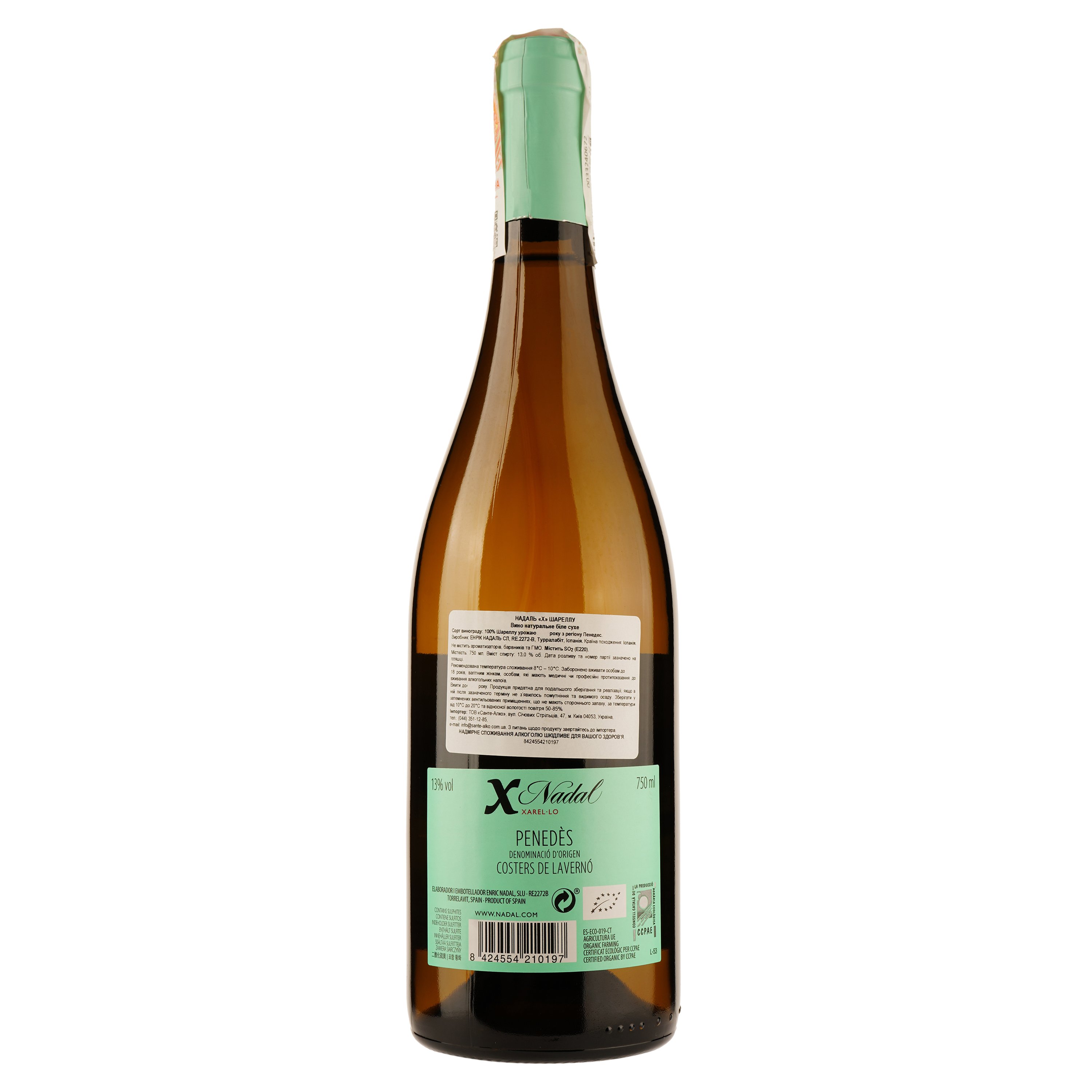 Вино Nadal "X" Xarel·Lo Penedes DO Costers De Laverno, біле, сухе, 13%, 0,75 л - фото 2
