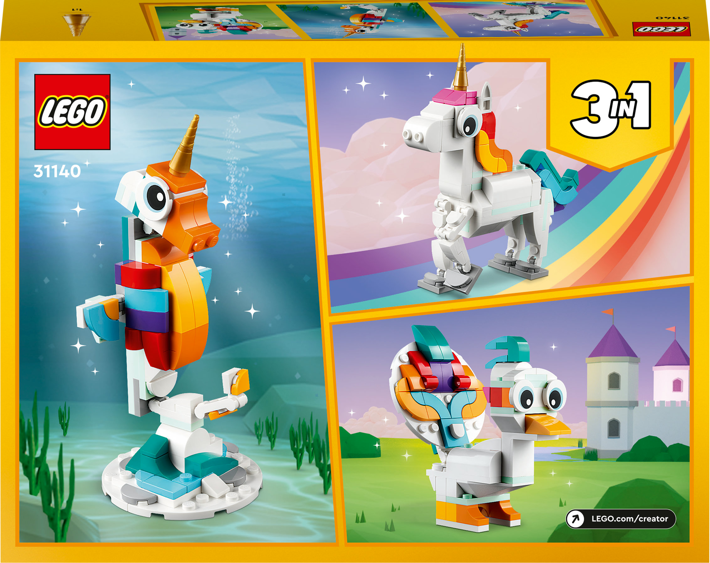 Конструктор LEGO Creator Магічний єдиноріг 3 в 1, 145 деталей (31140) - фото 8