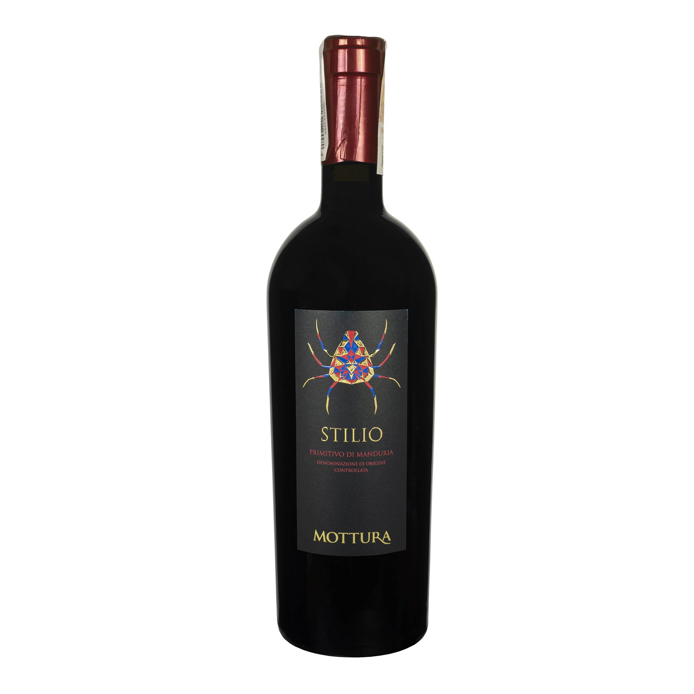 Вино Mottura Vini Primitivo di Manduria Stilio DOC, красное, сухое, 0,75 л - фото 1