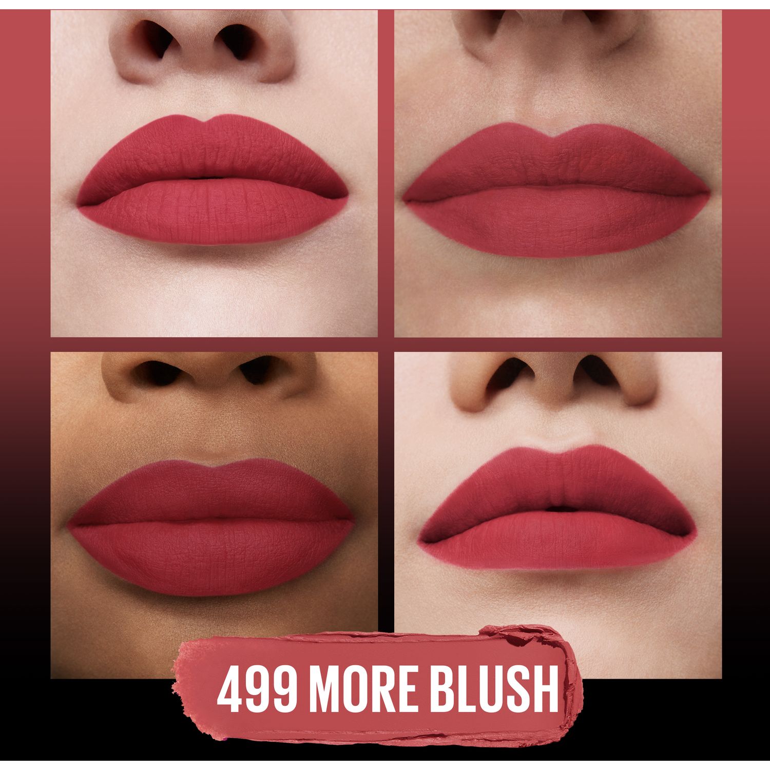 Матова помада для губ Maybelline New York Color Sensational Ultimatte, відтінок 499 (More Blush), 2 г (B3340200) - фото 4