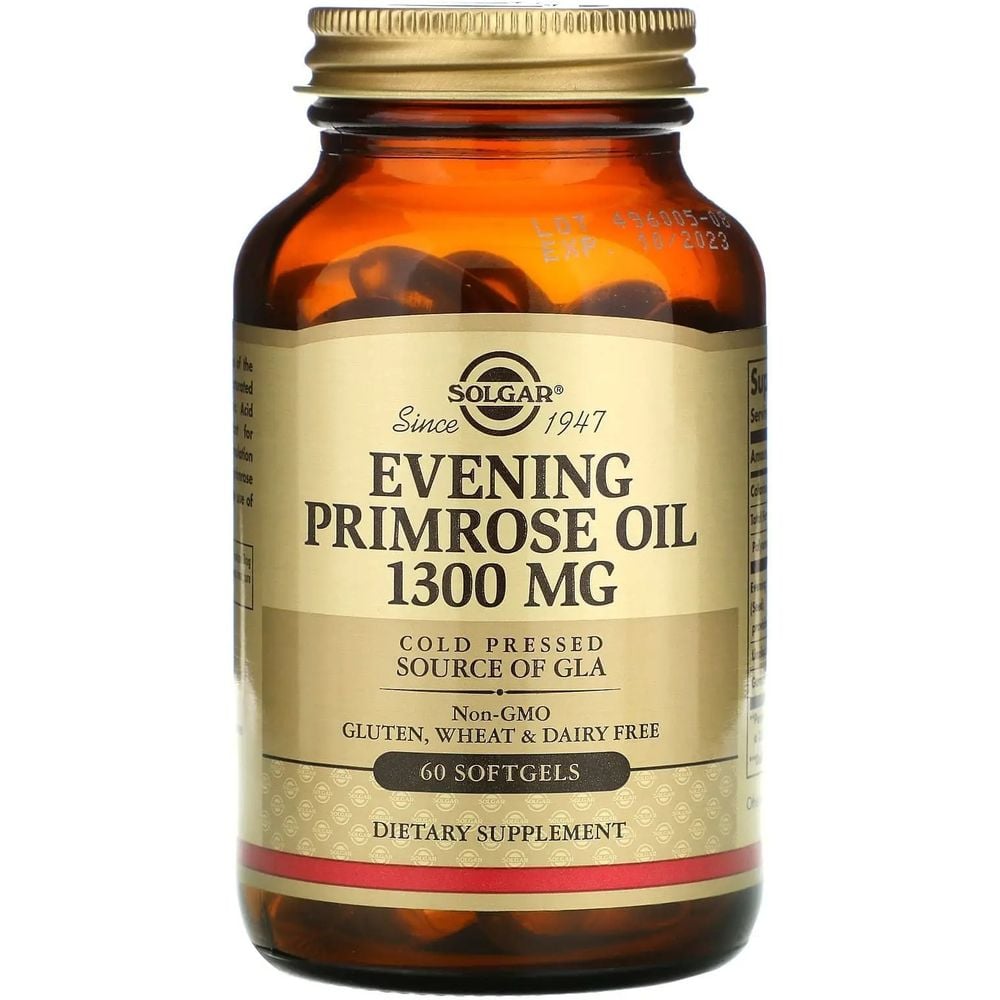 Масло примулы вечерней Solgar Evening Primrose Oil 1300 мг 60 капсул - фото 1