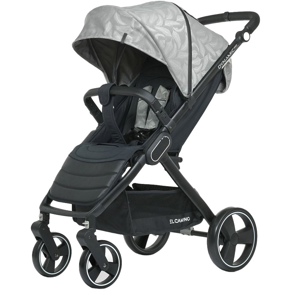 Коляска El Camino Dynamic Pro Me 1053B Special Light Gray, черная с серым (25510) - фото 1