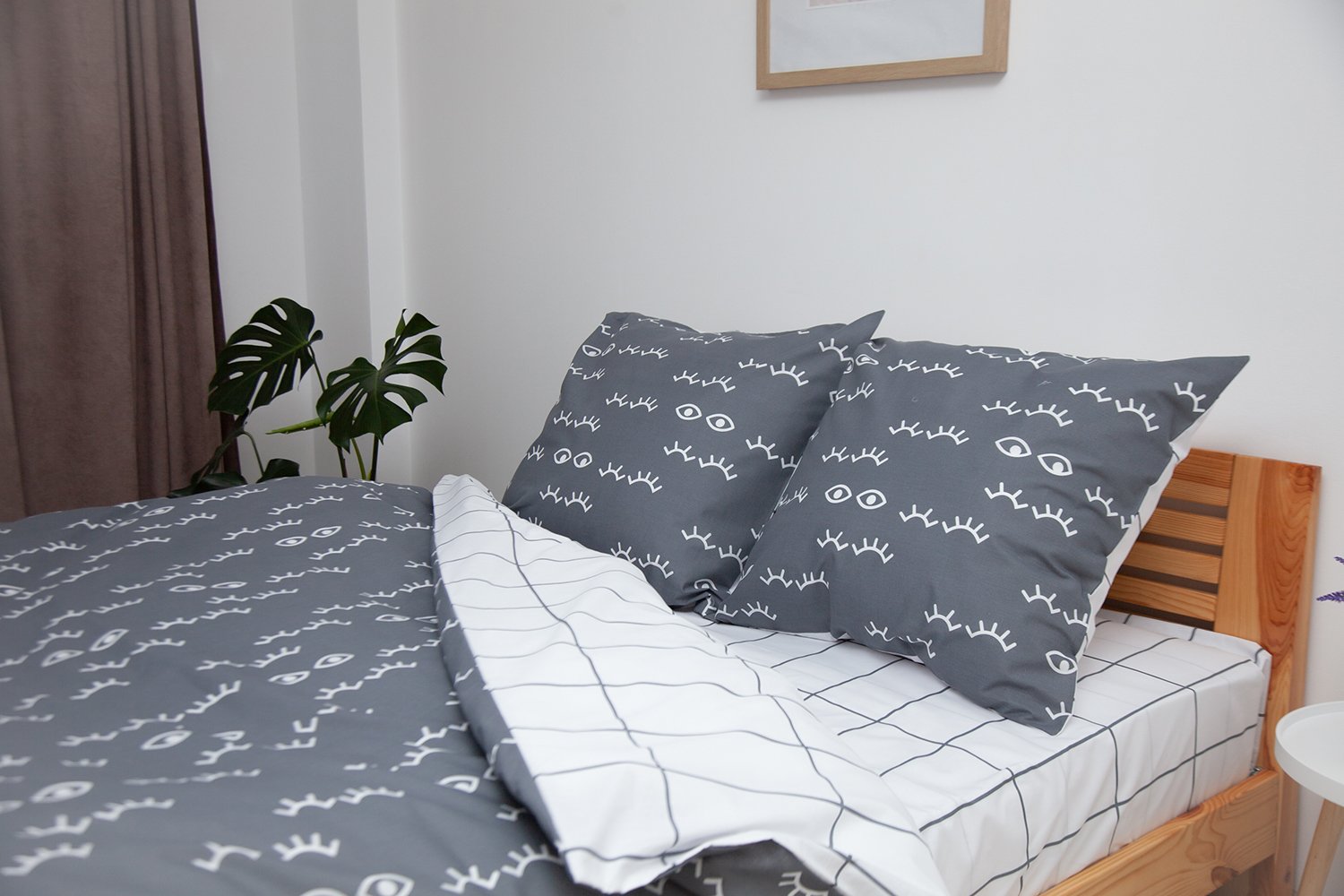 Комплект постельного белья ТЕП Soft dreams Look полуторный серый с белым (2-03857_27662) - фото 4