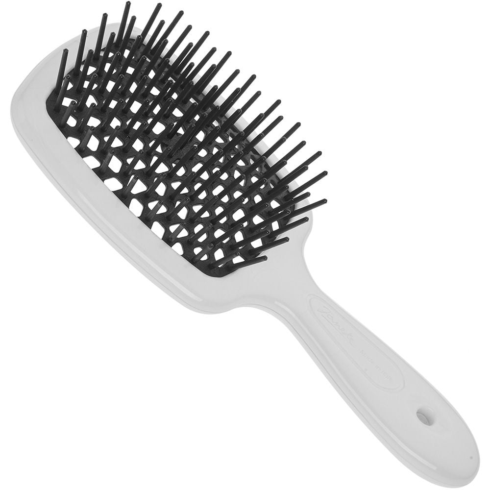 Щетка для волос Janeke Superbrush, белая с черным - фото 1
