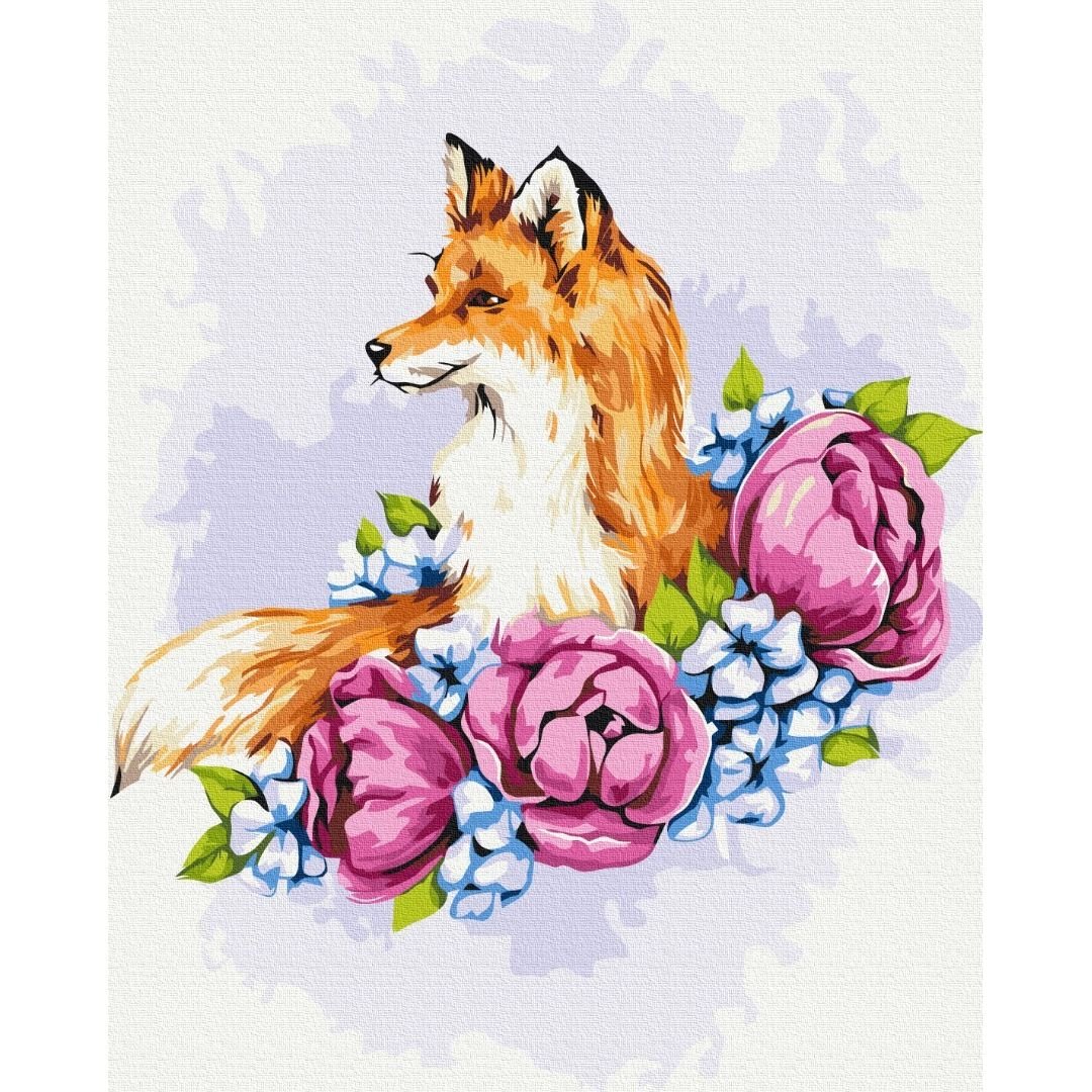 Картина по номерам Цветочная лисица Anna Kulyk Brushme 40x50 см разноцветная 000276932 - фото 1