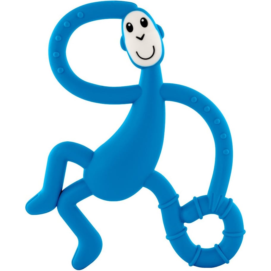 Игрушка-прорезыватель Matchstick Monkey Танцующая Обезьянка, 14 см, синяя (MM-DMT-002) - фото 1