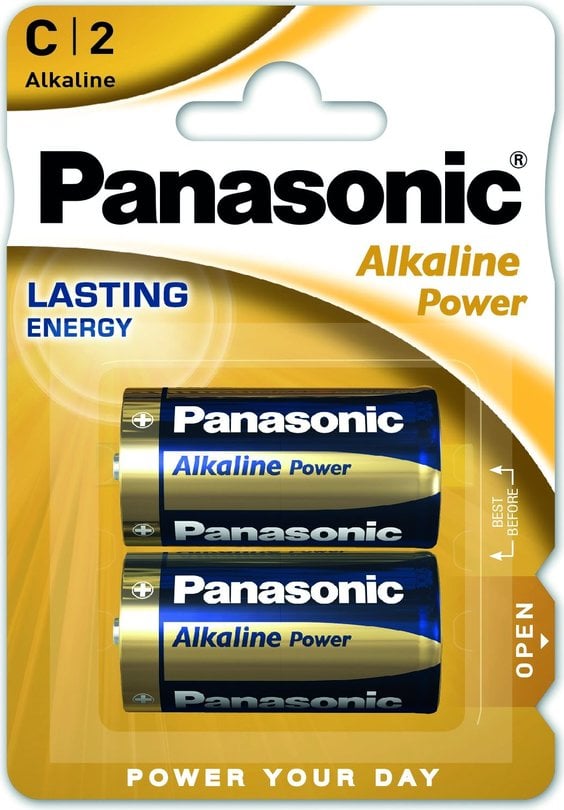 Лужні батарейки Panasonic 1,5V С LR14 Alkaline Power, 2 шт. (LR14REB/2BP) - фото 1
