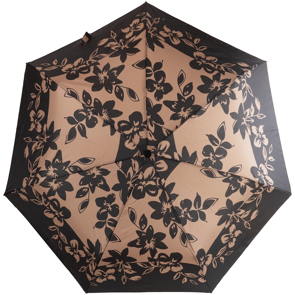 Женский складной зонтик полный автомат Happy Rain 95 см коричневый - фото 1