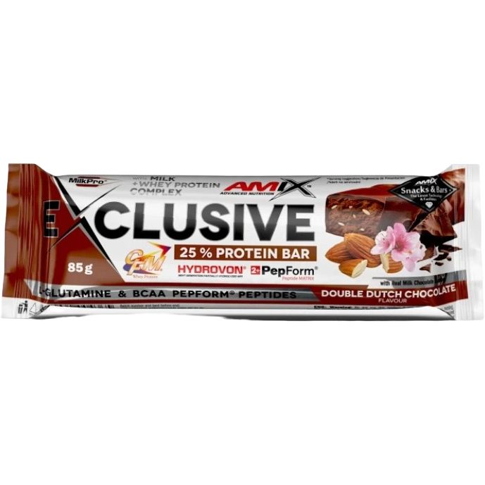 Батончик Amix Exclusive Protein Bar подвійний голландський шоколад 85 г - фото 1